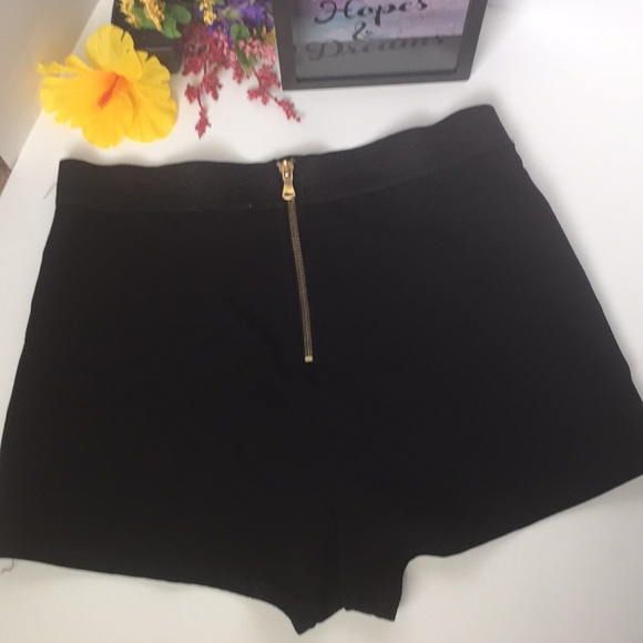 3/$10 Forever 21 High Waisted Spandex Shorts w/ Gold Zipper in back - Picture 2 of 2